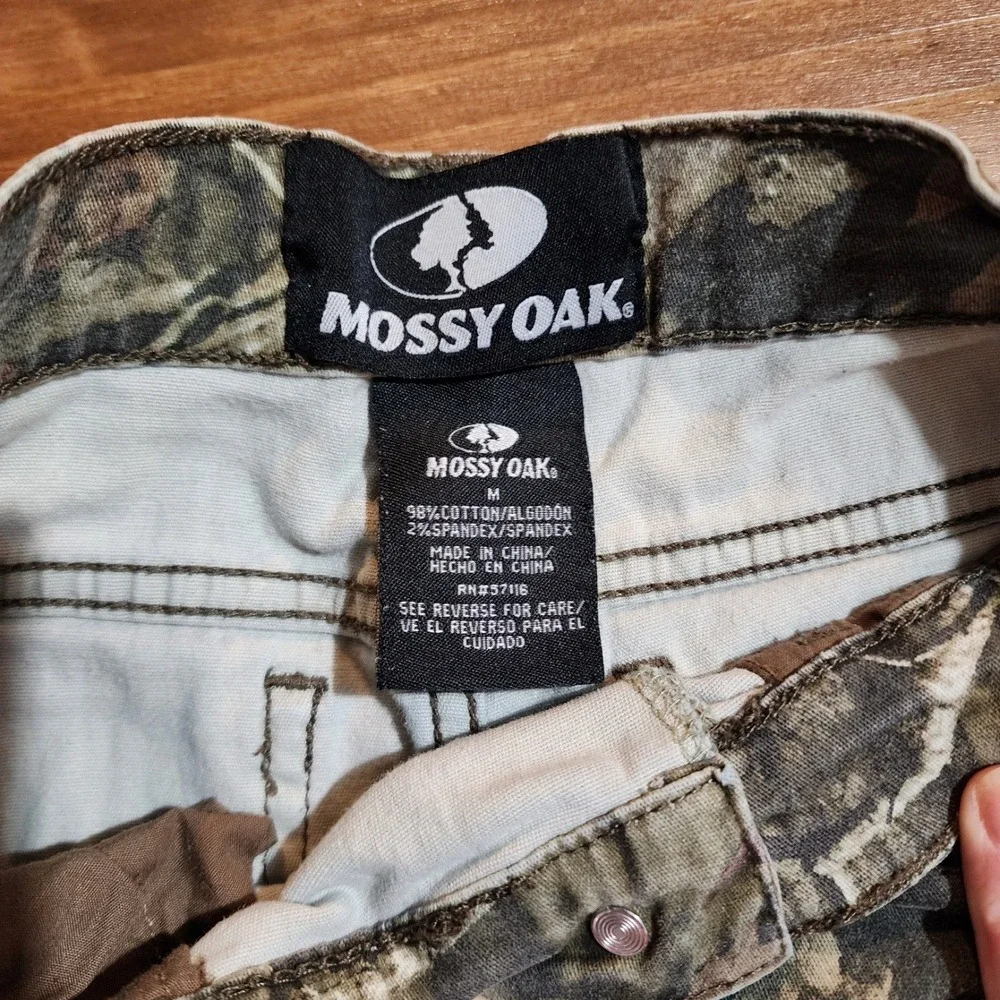 Mossy Oak Skater Hunting Camo Pull-On Straight Leg Pants Kids Size Medium Green
